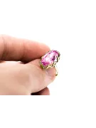 Anneau Style vintage Améthyste Or jaune 14 carats vrc253y